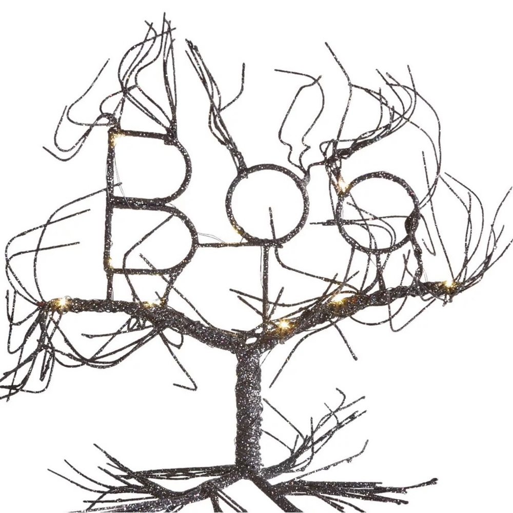 Searching for this LED Light-Up Boo Black Wire Halloween Tree!